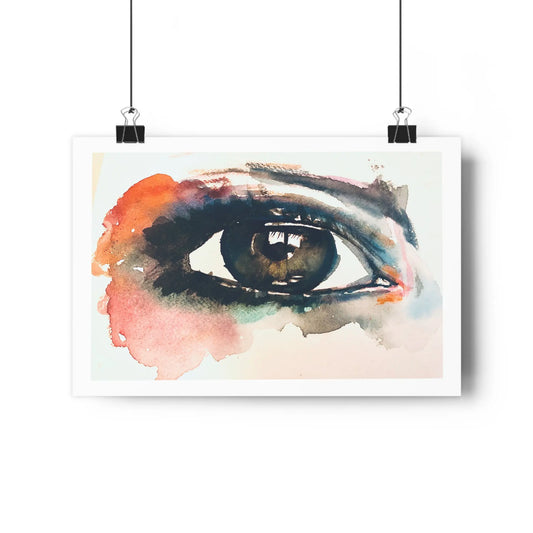 Mila Realistic Eye Abstract Watercolor Art Print - The Mood Room By Viddy Pop Art Prints