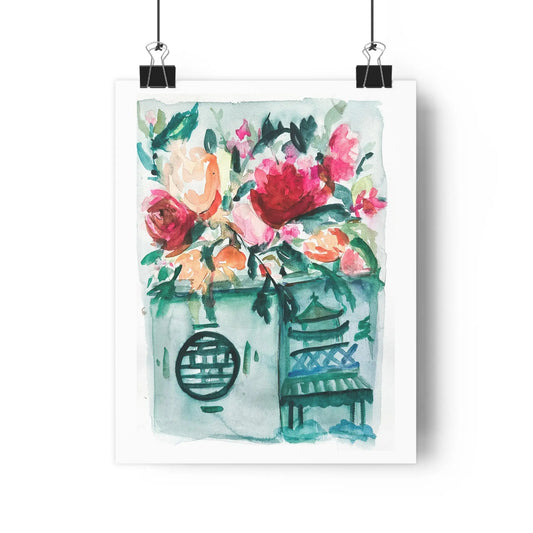 Chinsenoire Chic Blue White Vase Poster Art Print - The Mood Room By Madison Viddy Pop Art Prints