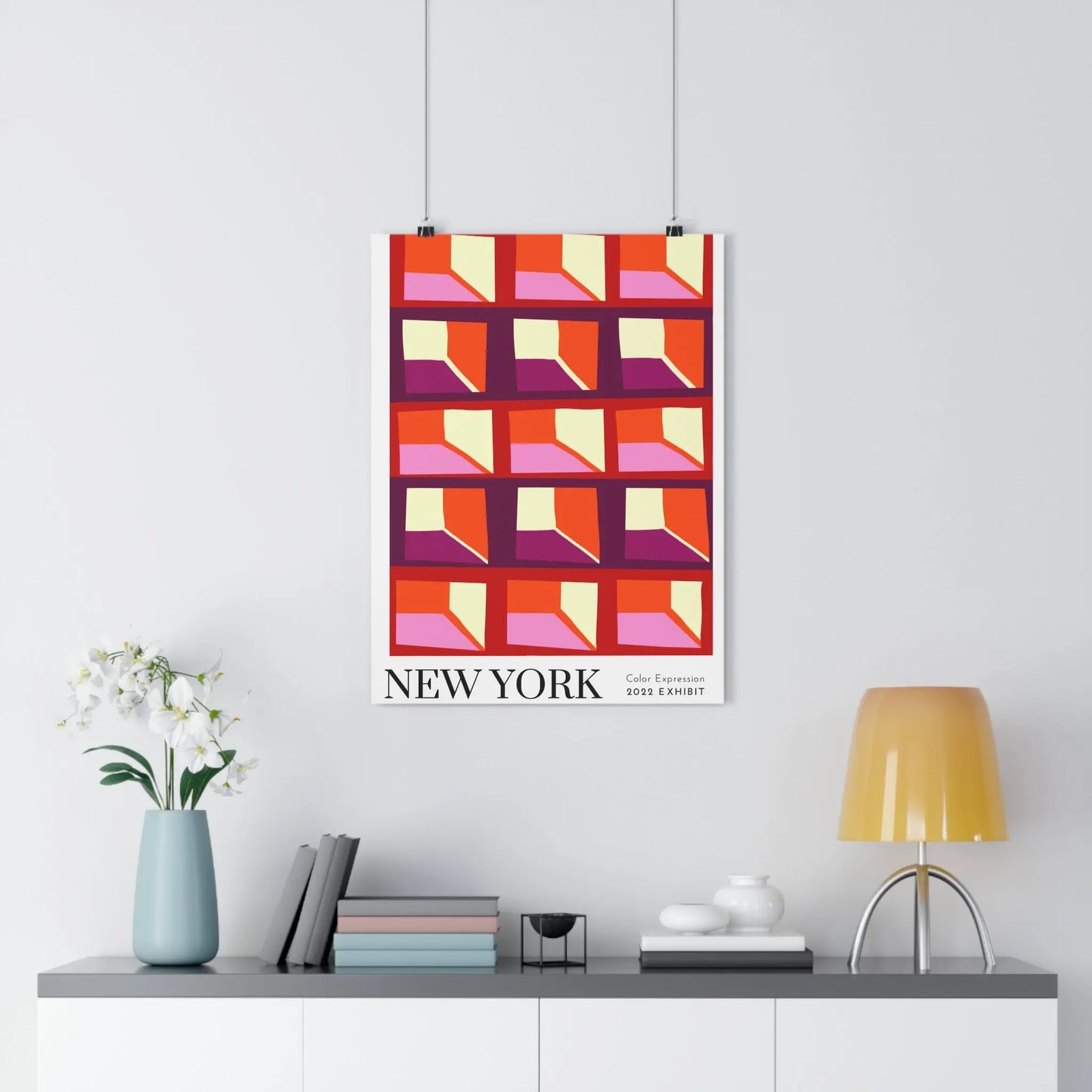 Digital Art New York Absract Watercolor Art Print - The Mood Room By Viddy Pop Art Prints