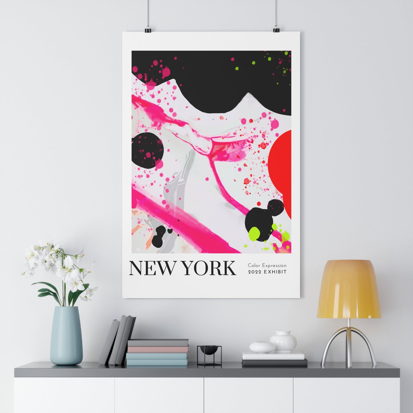 Splatter Abstract Watercolor Art Print - The Mood Room By Viddy Pop Art Prints