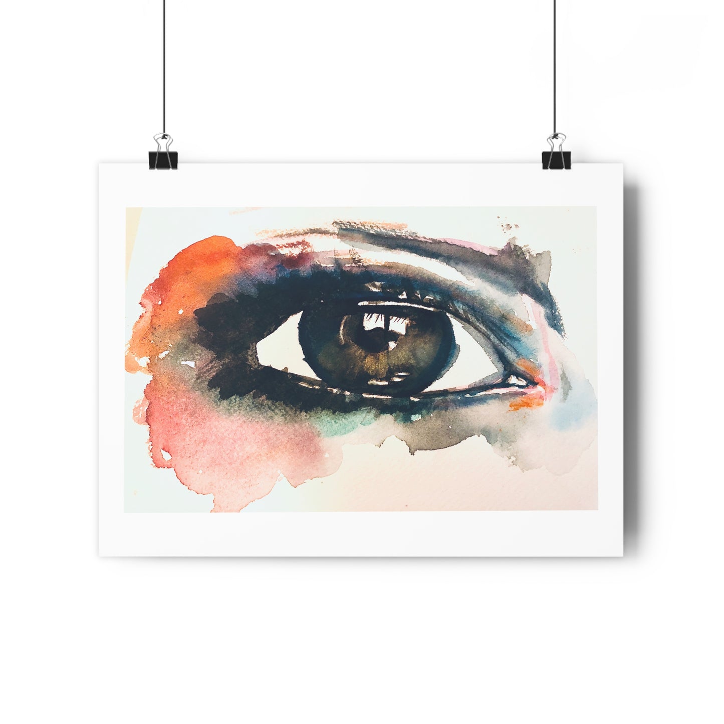 Mila Realistic Eye Abstract Watercolor Art Print - The Mood Room By Viddy Pop Art Prints