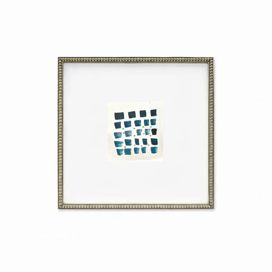 Blue Grid Study Abstract Watercolor (11 x 10 cm) - The Mood Room By Madison Viddy Pop Art Prints