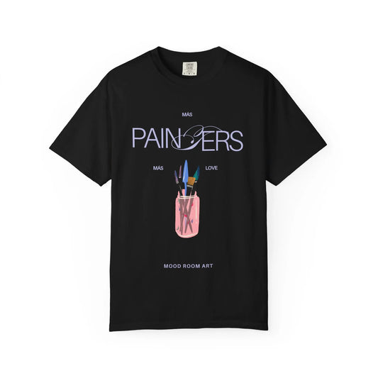 Graphic White Tee Shirt “Painters Mas Love” - The Mood Room By Madison Viddy Pop Art Prints