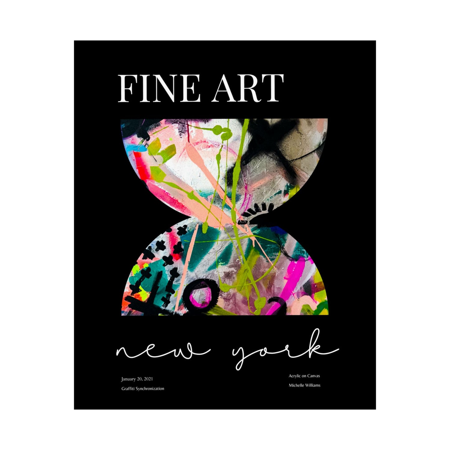 Black Fine Art Graffiti Art Print