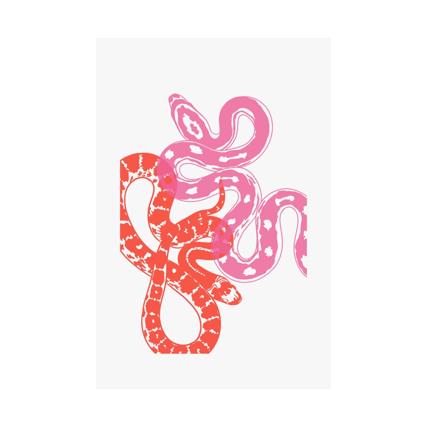 Snakes Illustration Art Print Poster - The Mood Room By Viddy Pop Art Prints