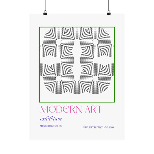 Modern Art Green Art Print Poster - The Mood Room By Viddy Pop Art Prints