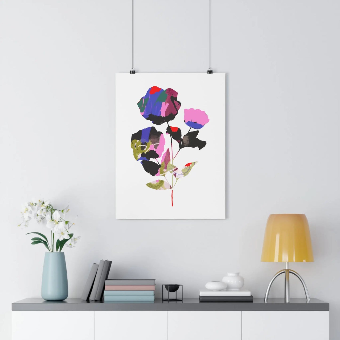 "Floral" 2 Abstract Watercolor Art Print - The Mood Room By Viddy Pop Art Prints
