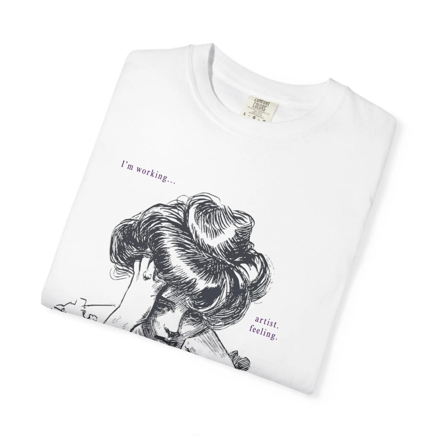 Graphic White Tee Shirt “Artists Feel” - The Mood Room By Madison Viddy Pop Art Prints