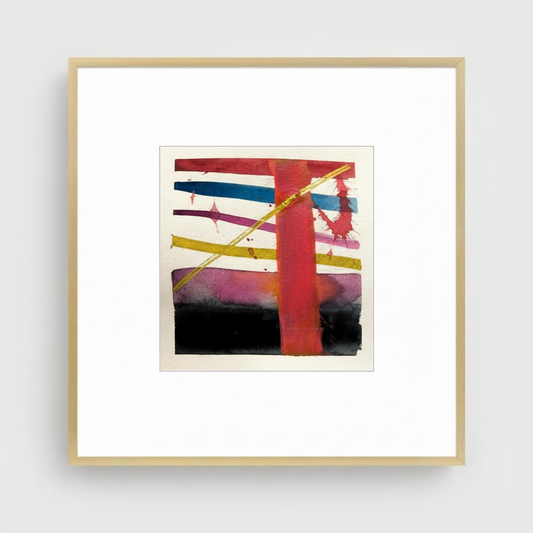 Color Study Deep Magenta Abstract Watercolor Mini Painting - The Mood Room By Madison Viddy Pop Art Prints