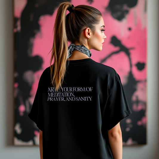 Graphic White Tee Shirt “You Know You’re An Artist When” - The Mood Room By Madison Viddy Pop Art Prints