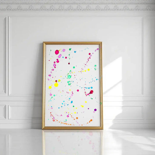Michelle Abstract Splatter Acrylic Art Print - The Mood Room By Viddy Pop Art Prints