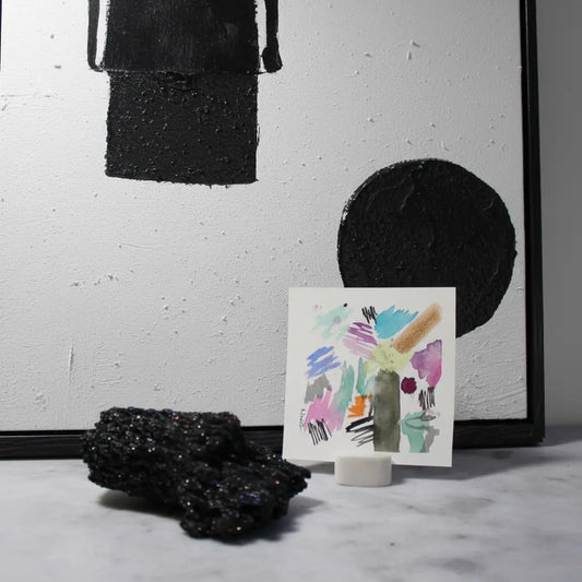Confetti Current | Mini Abstract Watercolor Painting | 5x5 Original Modern Art - The Mood Room By Madison Viddy Pop Art Prints