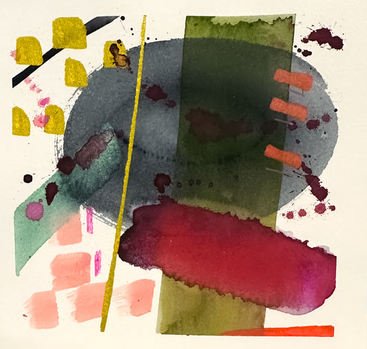 Navy Circle (White Background) - The Mood Room By Madison Viddy Pop Art Prints