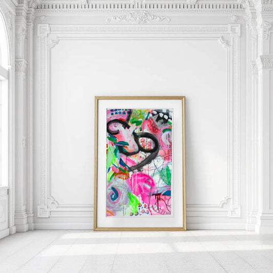 Crazy Town Mixed Media Abstract Art Print - The Mood Room By Viddy Pop Art Prints