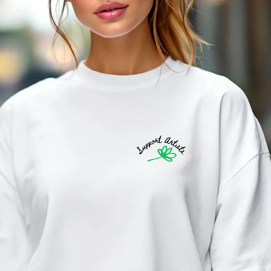 Graphic White Tee – “You Know You’re an Artist” - The Mood Room By Madison Viddy Pop Art Prints