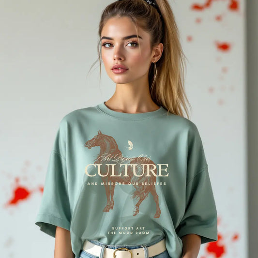 Graphic White Tee Shirt “Art Culture” - The Mood Room By Madison Viddy Pop Art Prints