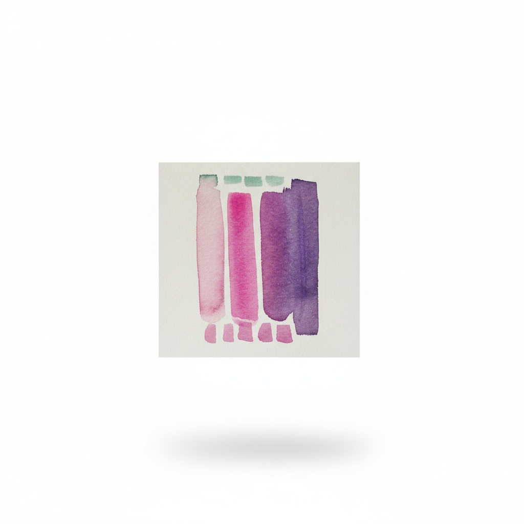 Pink and Purple Stripe Study Abstract (8 x 12 cm) - The Mood Room By Madison Viddy Pop Art Prints