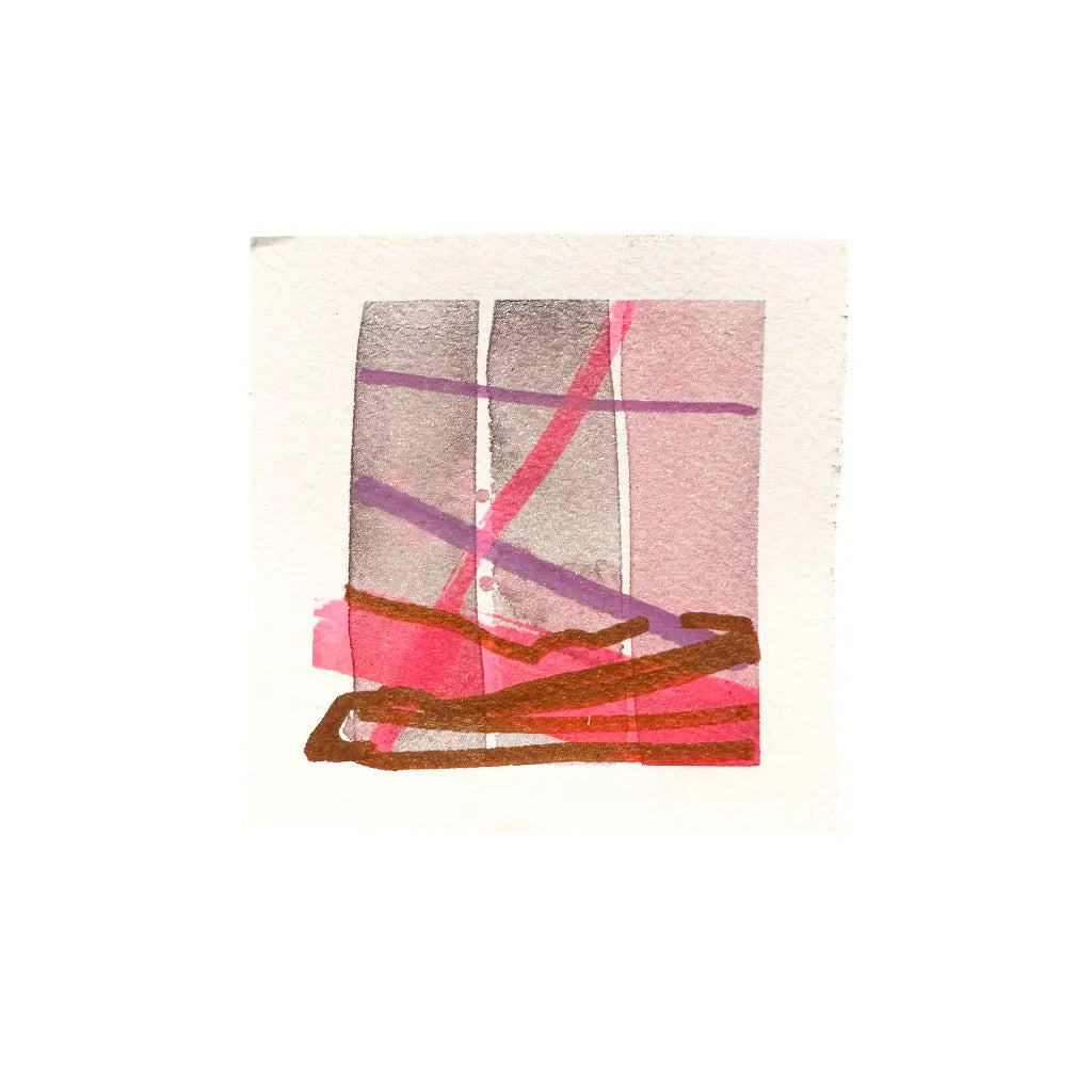 Neon Grid Mauve Abstract - The Mood Room By Madison Viddy Pop Art Prints