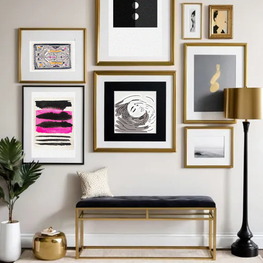 Circles Black and White Modern Shapes Geometric Art Print - The Mood Room By Viddy Pop Art Prints