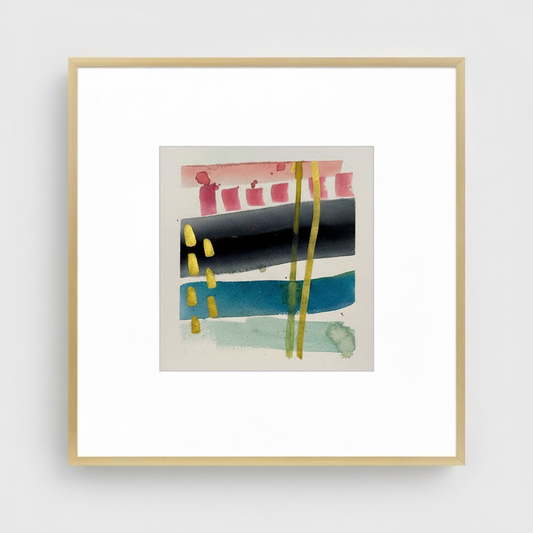 Color Study Blue Abstract Watercolor Mini - The Mood Room By Madison Viddy Pop Art Prints