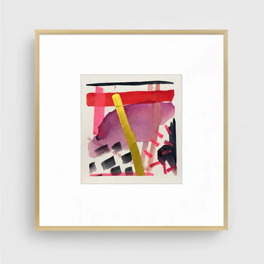 Pop of Red Abstract Watercolor Painting Modern Bold Wall Art Original - The Mood Room By Madison Viddy Pop Art Prints