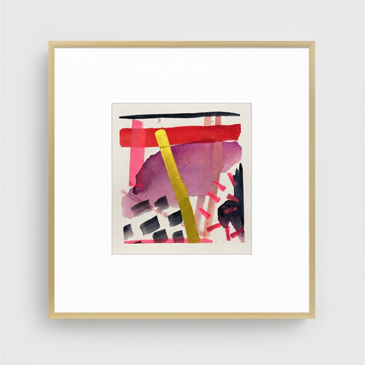 Pop of Red Abstract Watercolor Painting Modern Bold Wall Art Original - The Mood Room By Madison Viddy Pop Art Prints