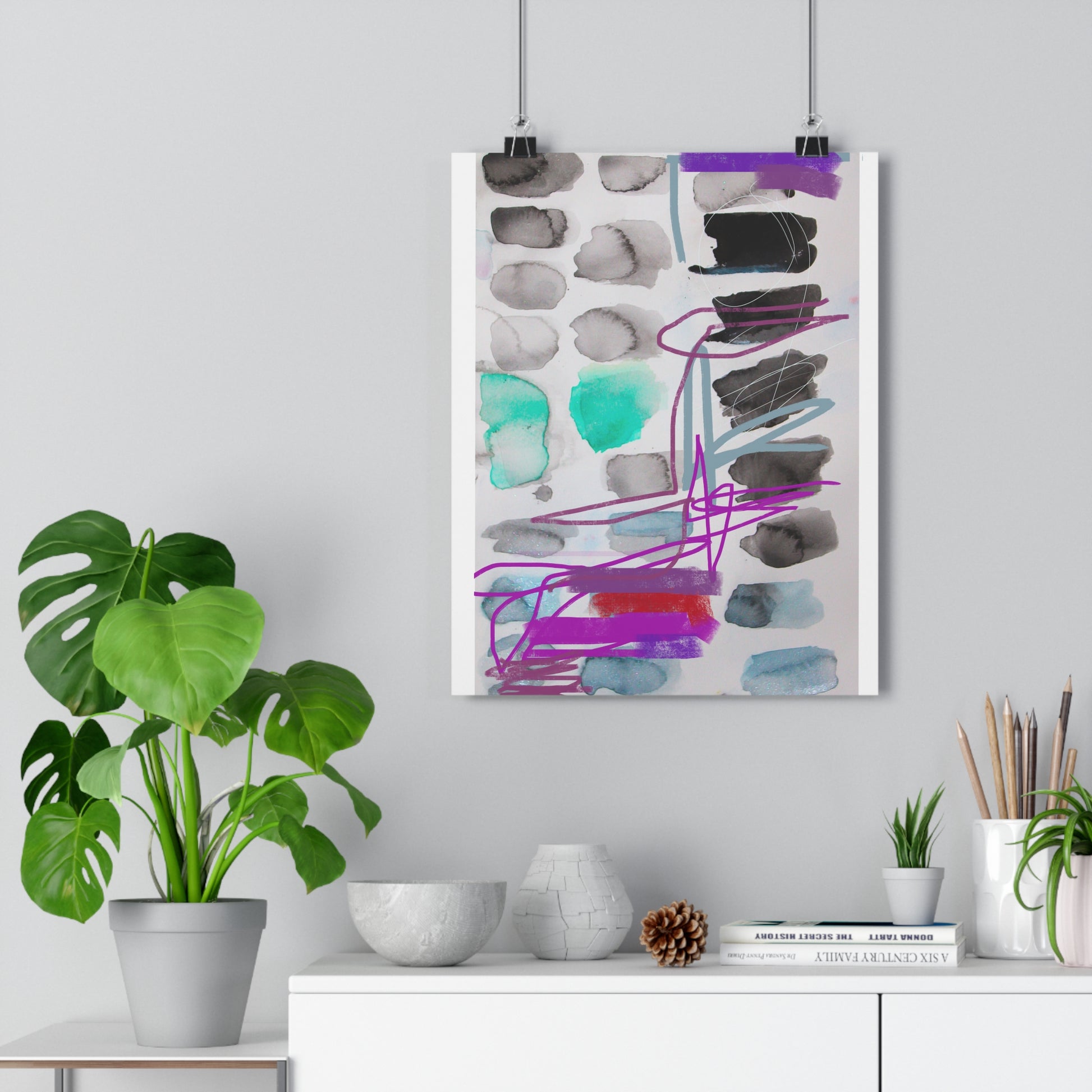 Britton Abstract Watercolor Art Print - The Mood Room By Viddy Pop Art Prints