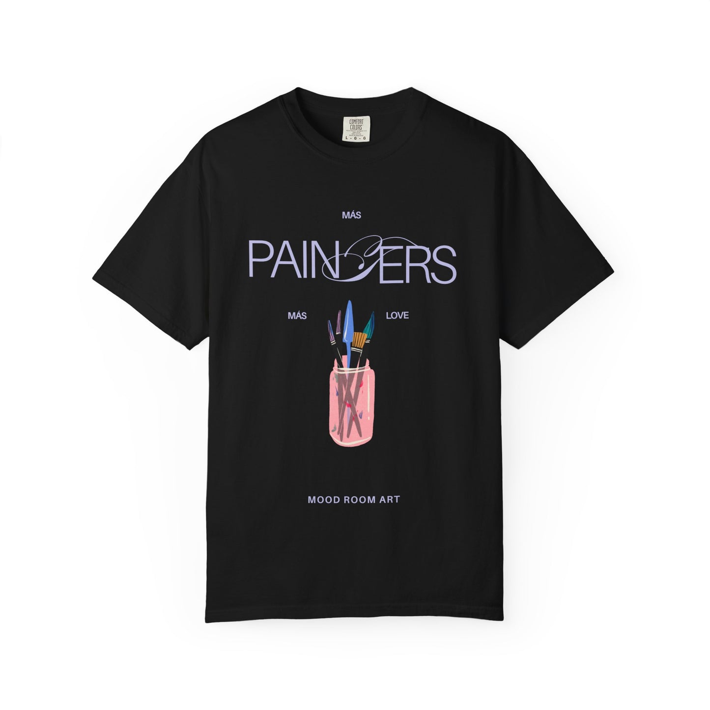 Graphic White Tee Shirt “Painters Mas Love” - The Mood Room By Madison Viddy Pop Art Prints