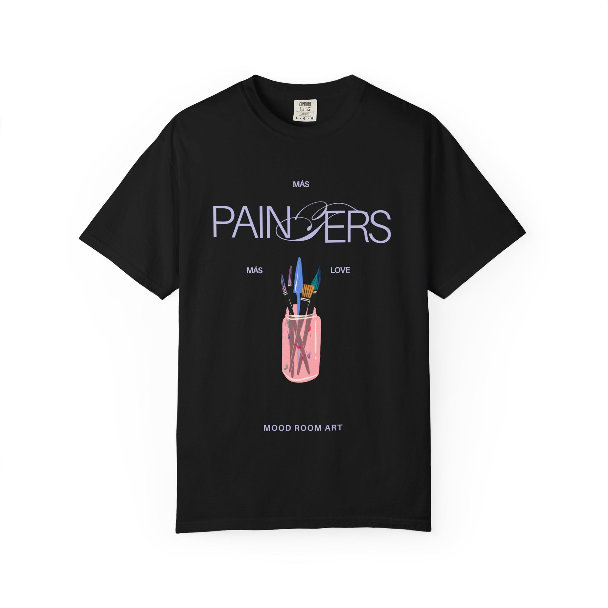Graphic White Tee Shirt “Painters Mas Love” - The Mood Room By Madison Viddy Pop Art Prints