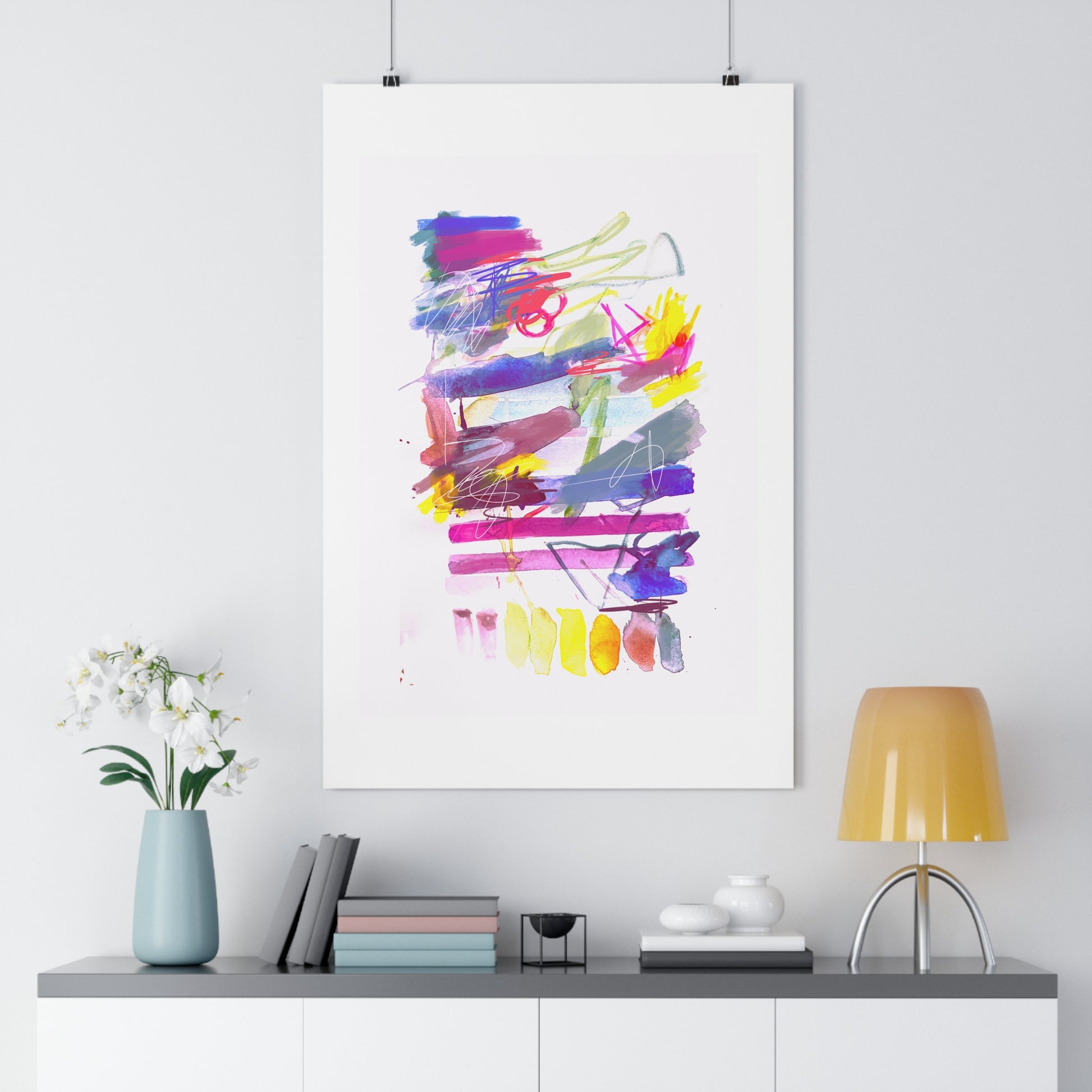 Tenille Abstract Watercolor Art Print - The Mood Room By Viddy Pop Art Prints