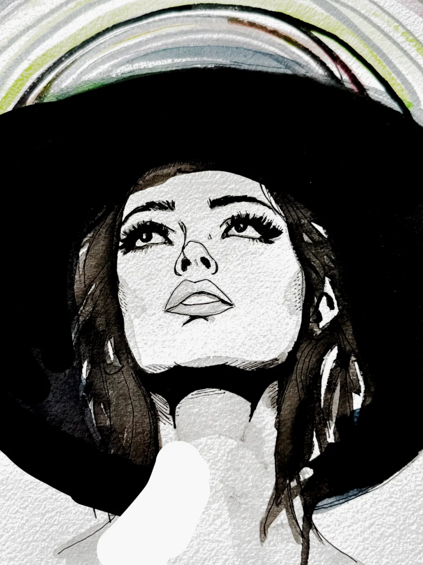 Go West Western Woman Art Print | Watercolor & Ink Wall Art