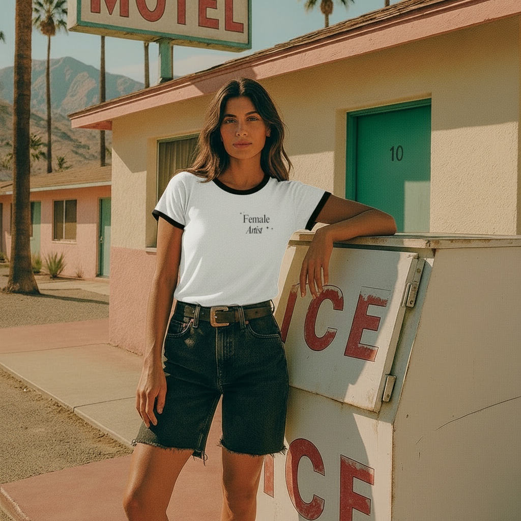 The Mood Room's Female Artist Vintage Inspired Ringer Tee