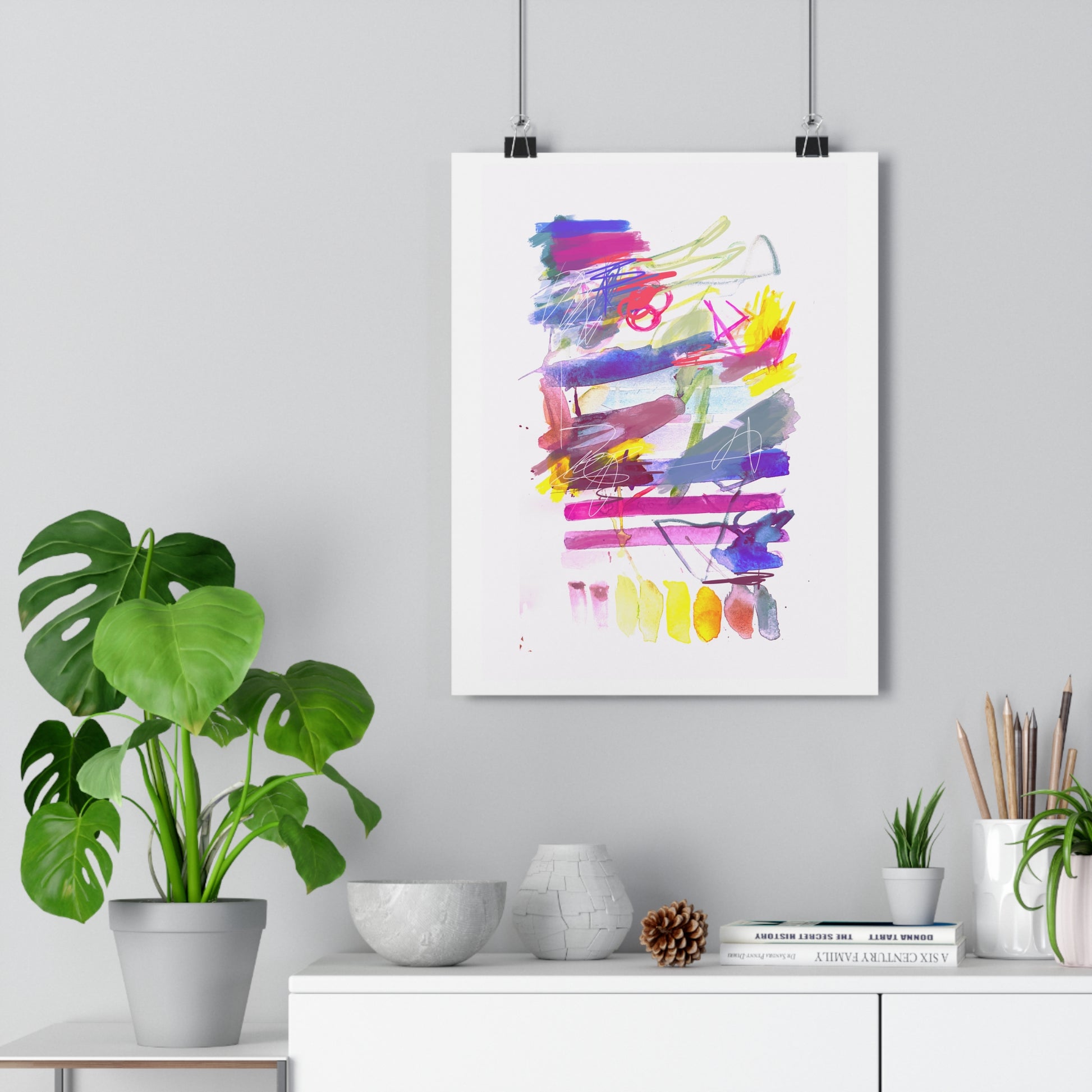 Tenille Abstract Watercolor Art Print - The Mood Room By Viddy Pop Art Prints
