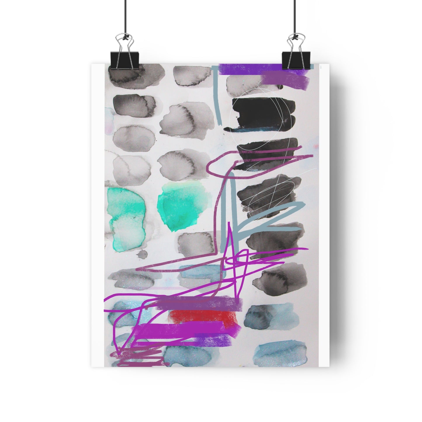 Britton Abstract Watercolor Art Print - The Mood Room By Viddy Pop Art Prints