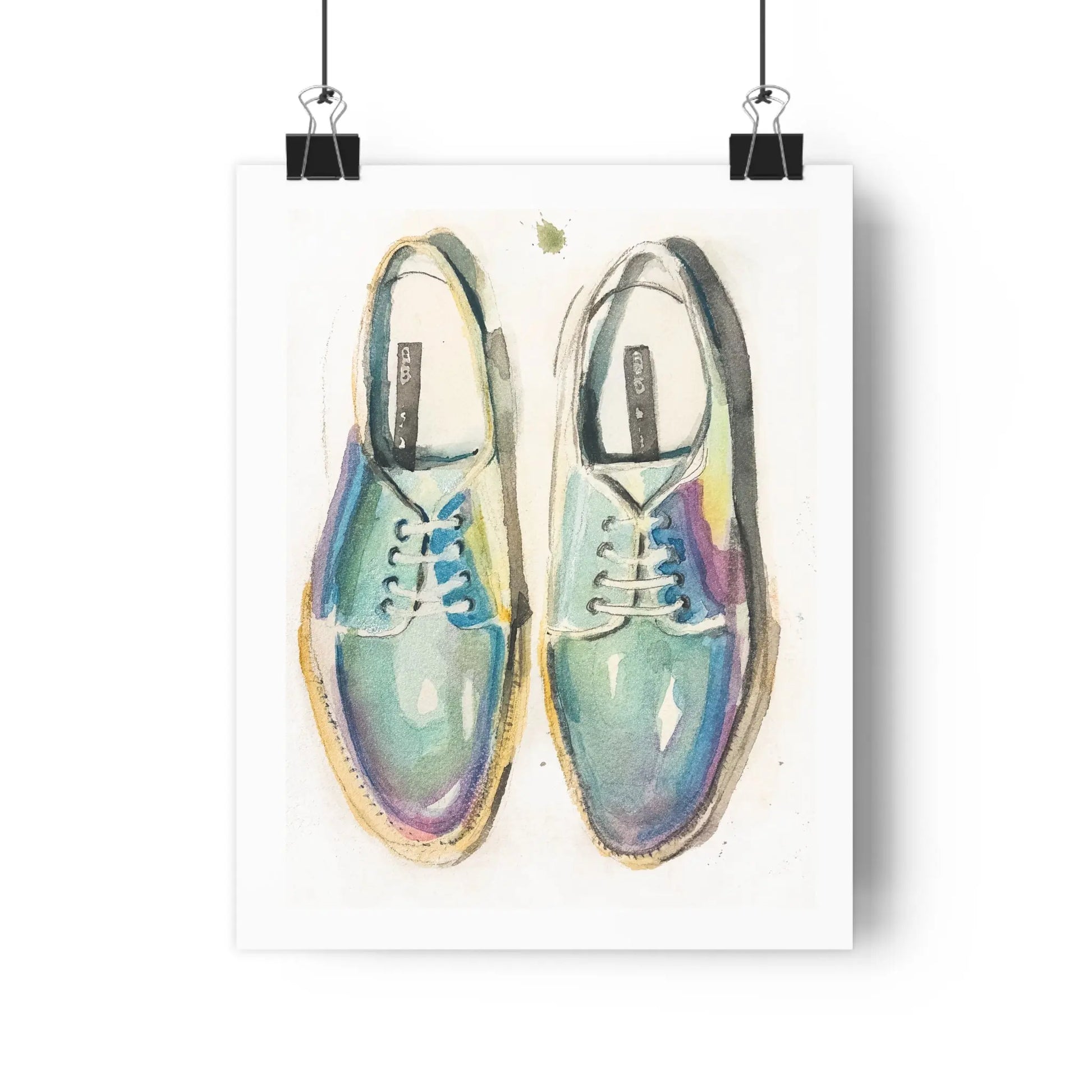 Iridescent Shoes Abstract Watercolor Art Print - The Mood Room By Viddy Pop Art Prints
