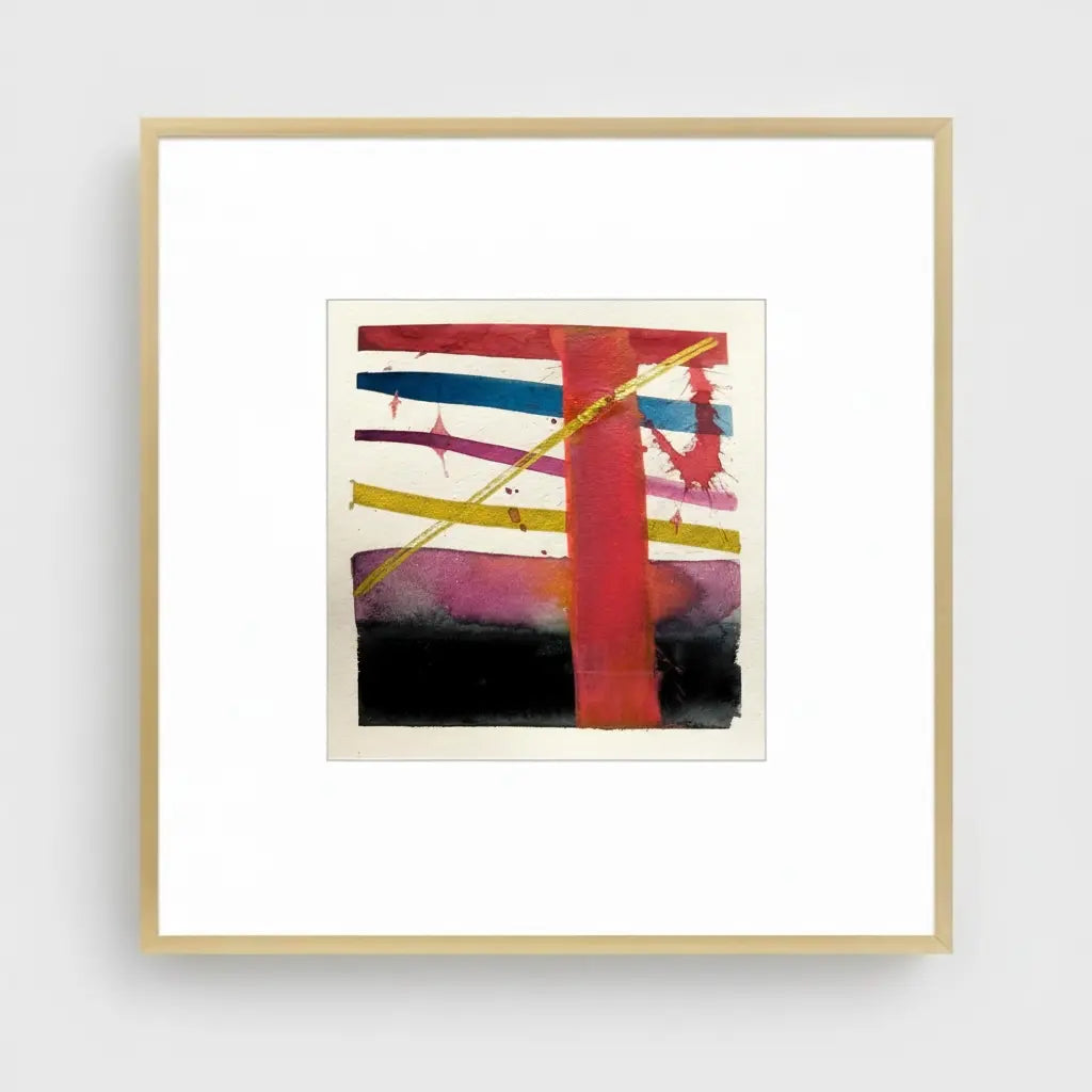 Color Study Deep Magenta Abstract Watercolor Mini Painting - The Mood Room By Madison Viddy Pop Art Prints