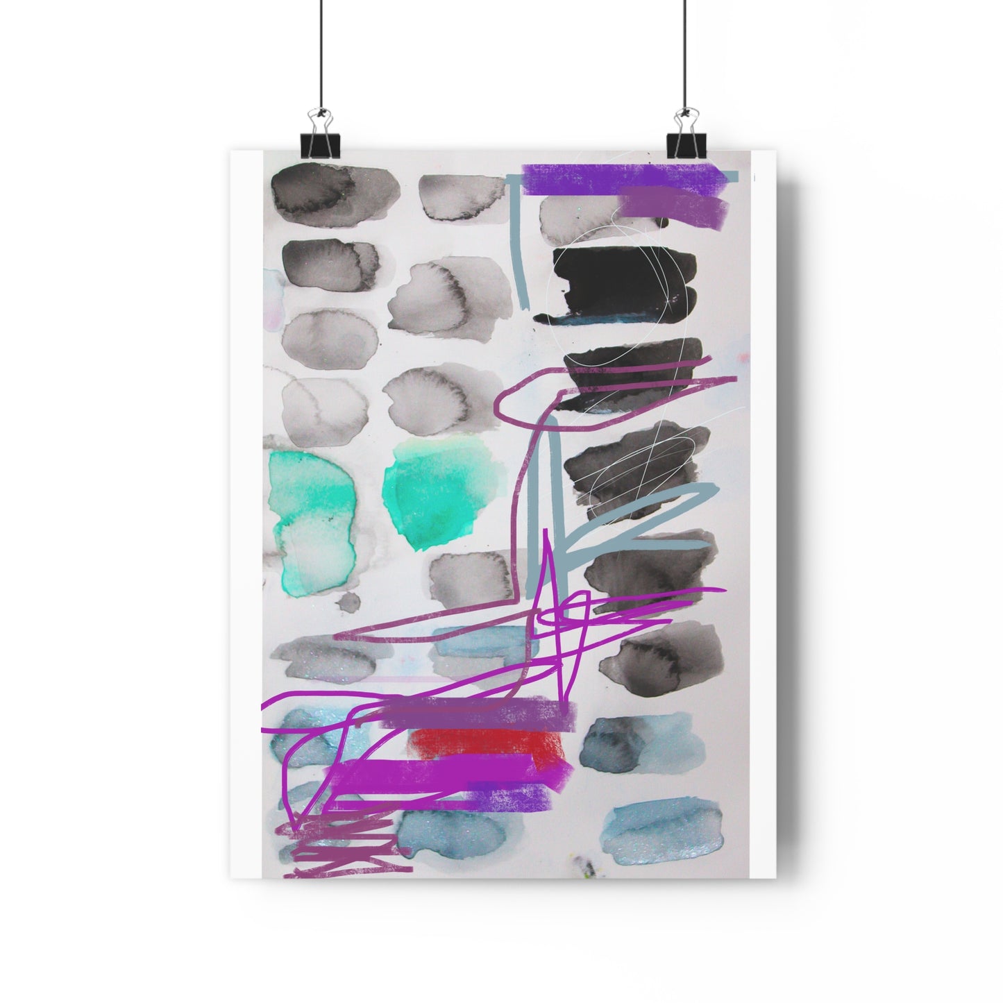 Britton Abstract Watercolor Art Print - The Mood Room By Viddy Pop Art Prints