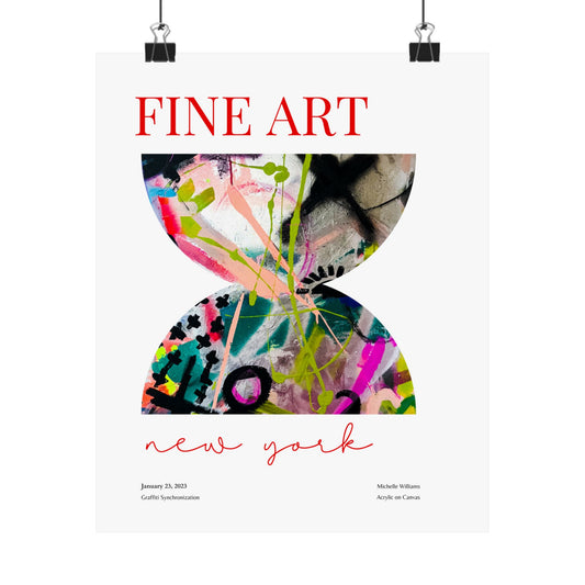 Vertical Poster Print - Original Painting by Michelle Williams with Graffiti Look