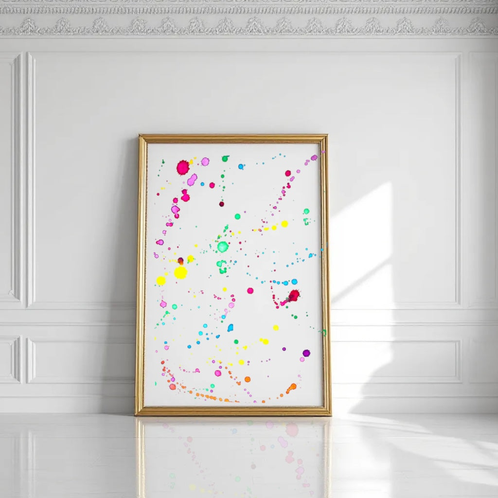 Michelle Abstract Splatter Acrylic Art Print