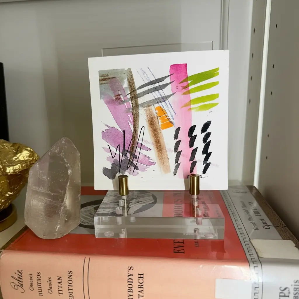 Copper Craze – Mini Abstract Watercolor | 4.5” x 5” Original Painting - The Mood Room By Madison Viddy Pop Art Prints
