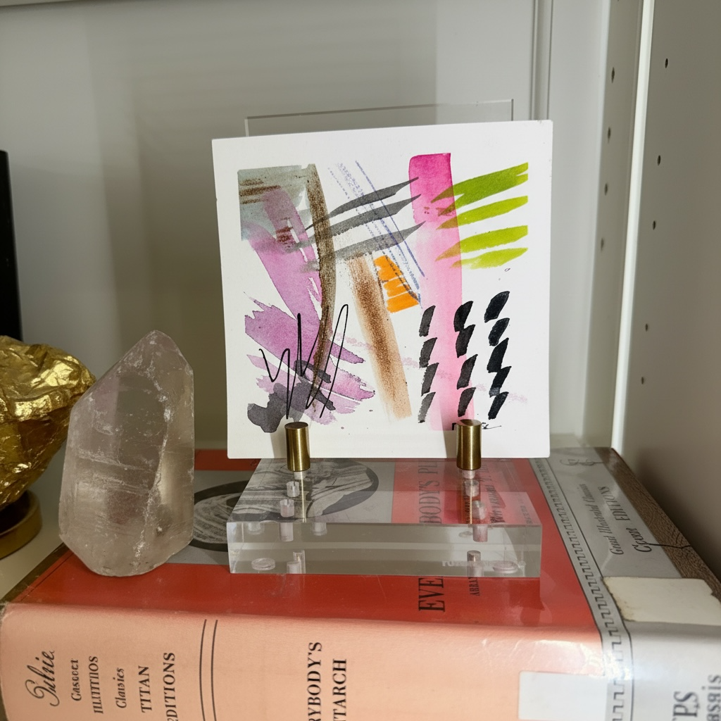 Copper Craze – Mini Abstract Watercolor | 4.5” x 5” Original Painting - The Mood Room By Madison Viddy Pop Art Prints