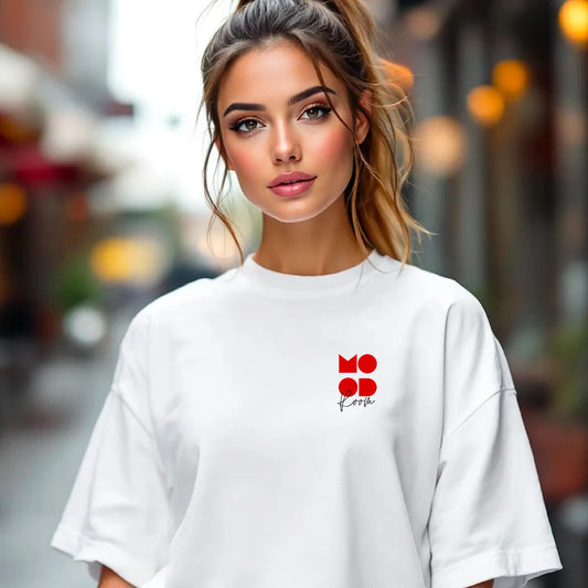 Graphic White Tee – “In Art, Chaos Is Beautiful" - The Mood Room By Madison Viddy Pop Art Prints