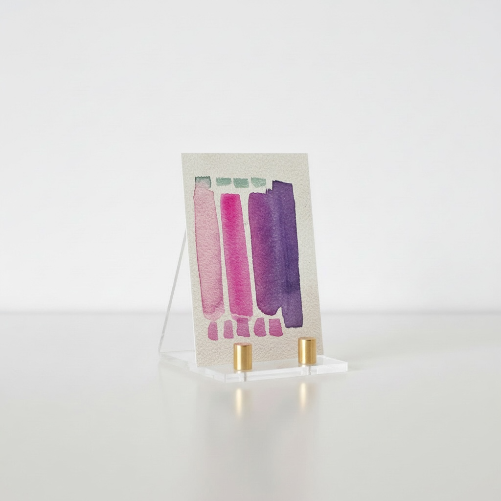 Pink and Purple Stripe Study Abstract (8 x 12 cm) - The Mood Room By Madison Viddy Pop Art Prints