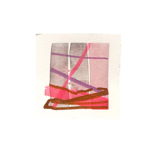 Neon Grid Mauve Abstract - The Mood Room By Madison Viddy Pop Art Prints