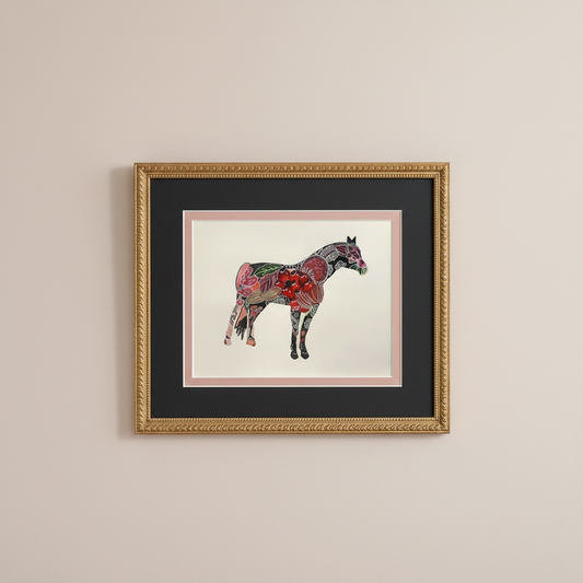 Floral Horse Art Print — Watercolor Floral Horse Silhouette Print - The Mood Room By Madison Viddy Pop Art Prints
