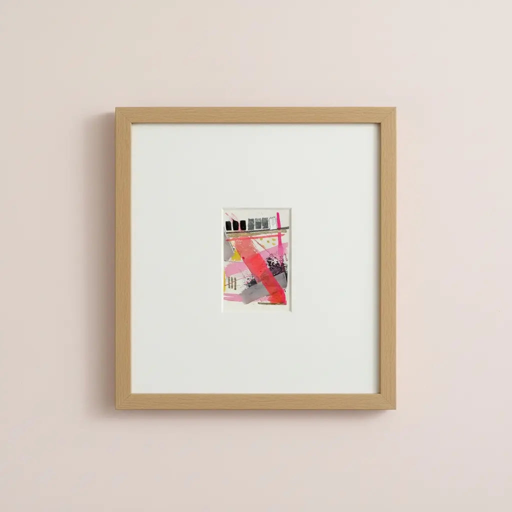 Riz Raz Abstract Mini Watercolor  Painting Modern Colorful Wall Art Original - The Mood Room By Madison Viddy Pop Art Prints
