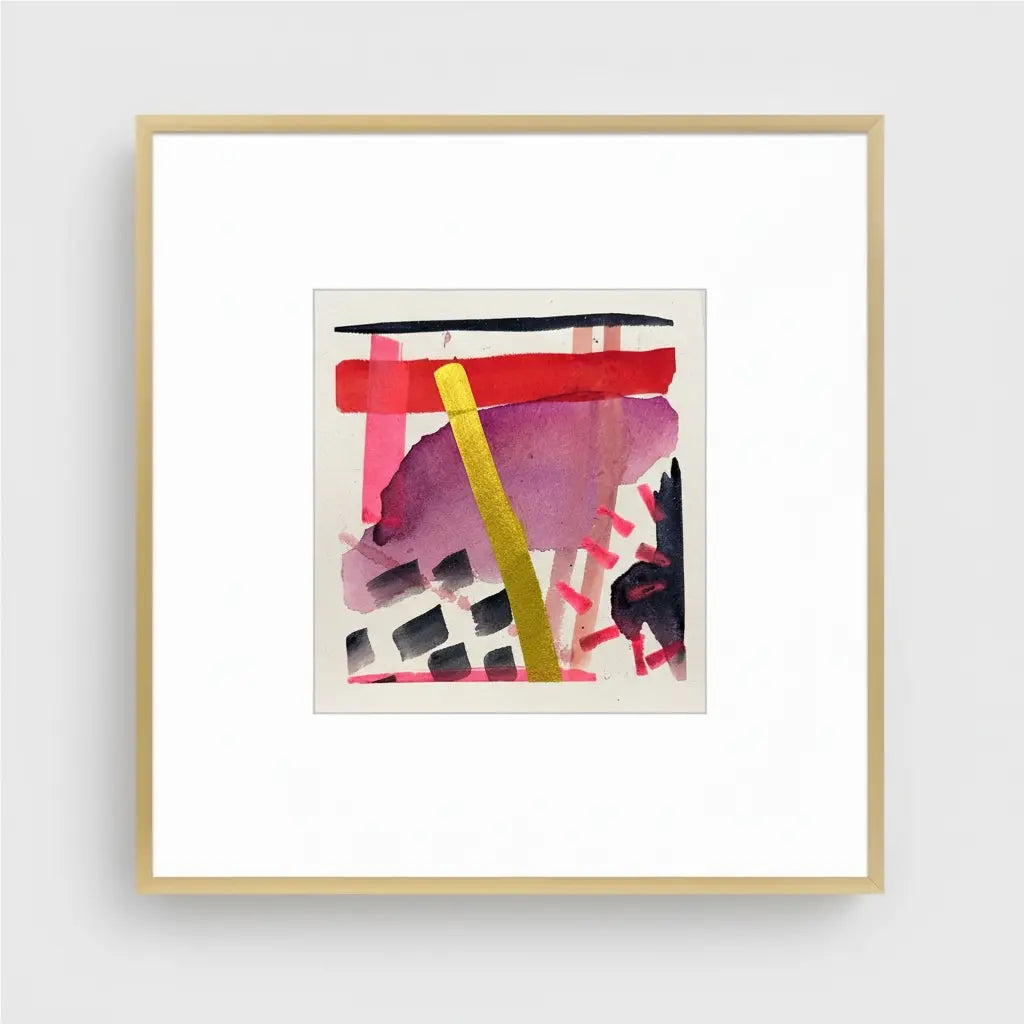 Pop of Red Abstract Watercolor Painting  Modern Bold Wall Art  Original - The Mood Room By Madison Viddy Pop Art Prints